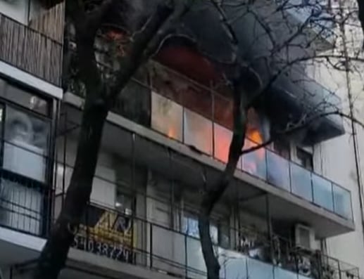 Se incendió un edificio pegado al de Cristina Kirchner