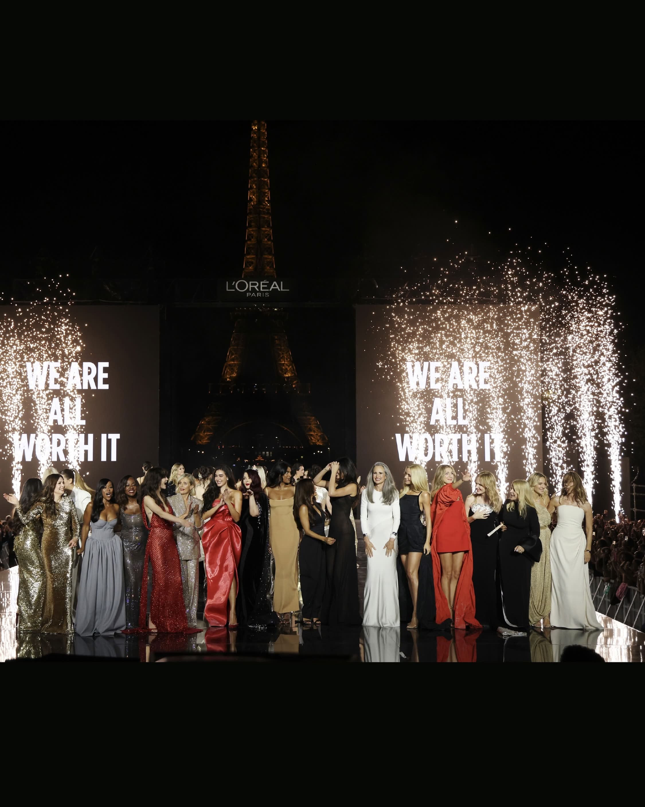La representante argentina en el megashow donde compartió pasarela junto a Céline Dion, Eva Longoria, Jane Fonda, Cara Delevingne, Heidi Klum y Viola Davis entre otras