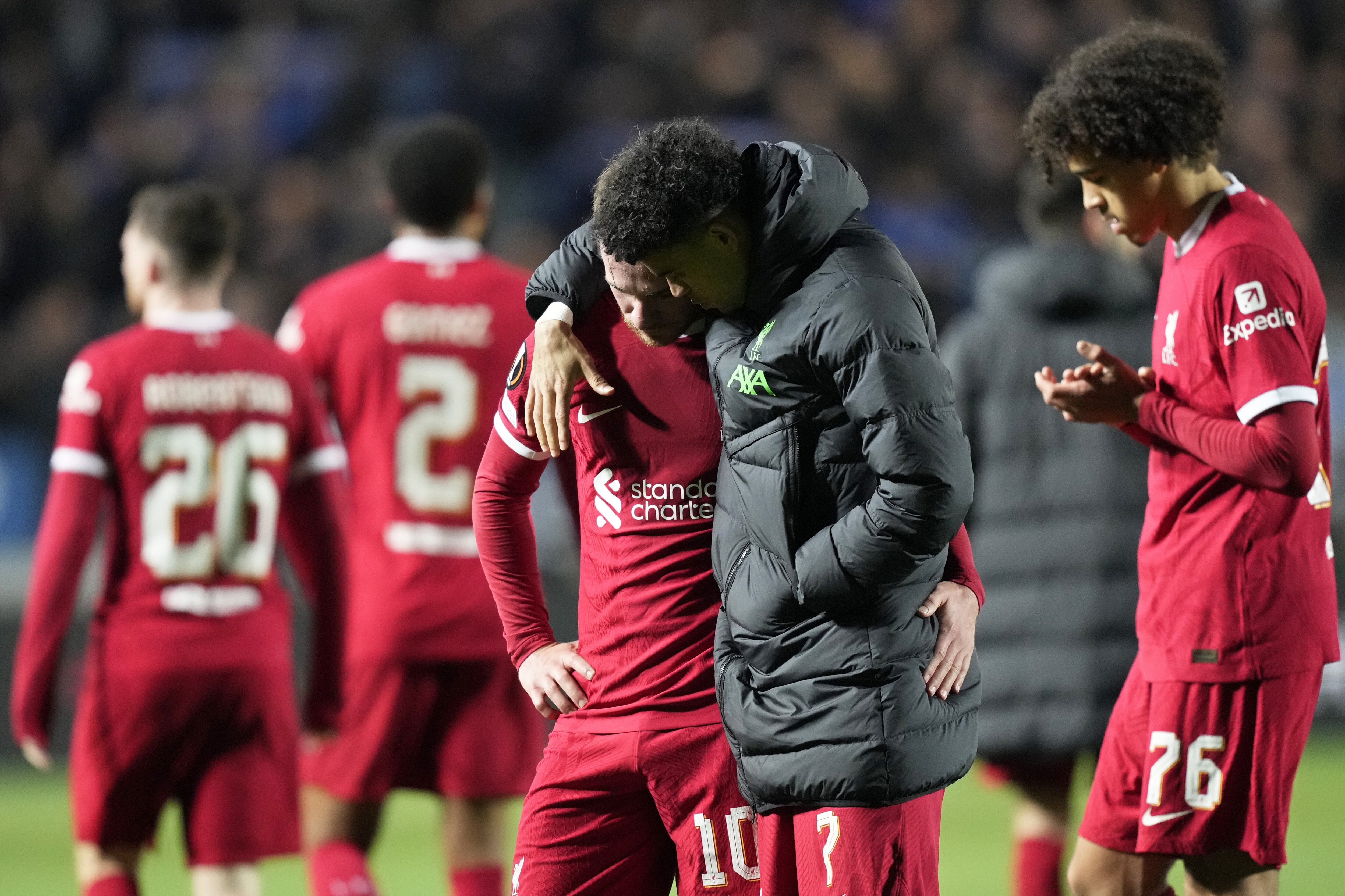 La desilusión de Alexis Mac Allister y Luis Díaz, tras despedirse de la Europa League