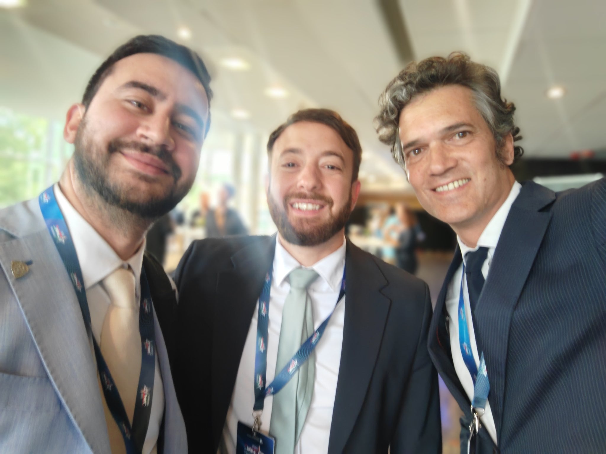 Reunidos en Budapest, Nahuel Sotelo, Agustín Laje y el abogado Santiago Muzio