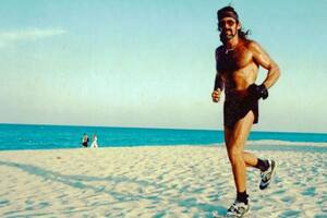 Miami. El único atleta con permiso para correr, como cada día desde 1975