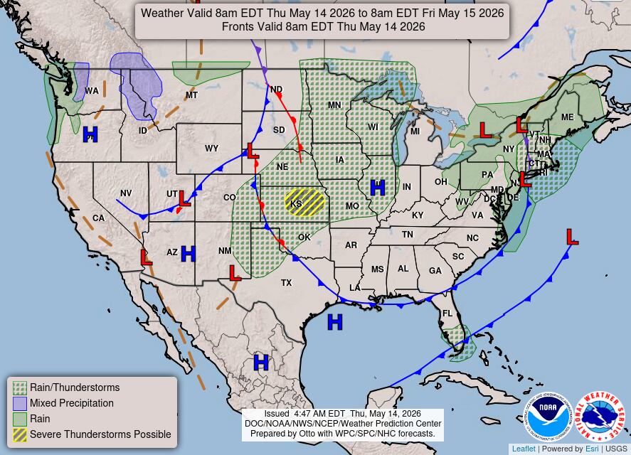 El fuerte calentamiento diurno en el oeste de Texas y los Panhandles crea un entorno favorable para tormentas de base alta con ráfagas descendentes peligrosas