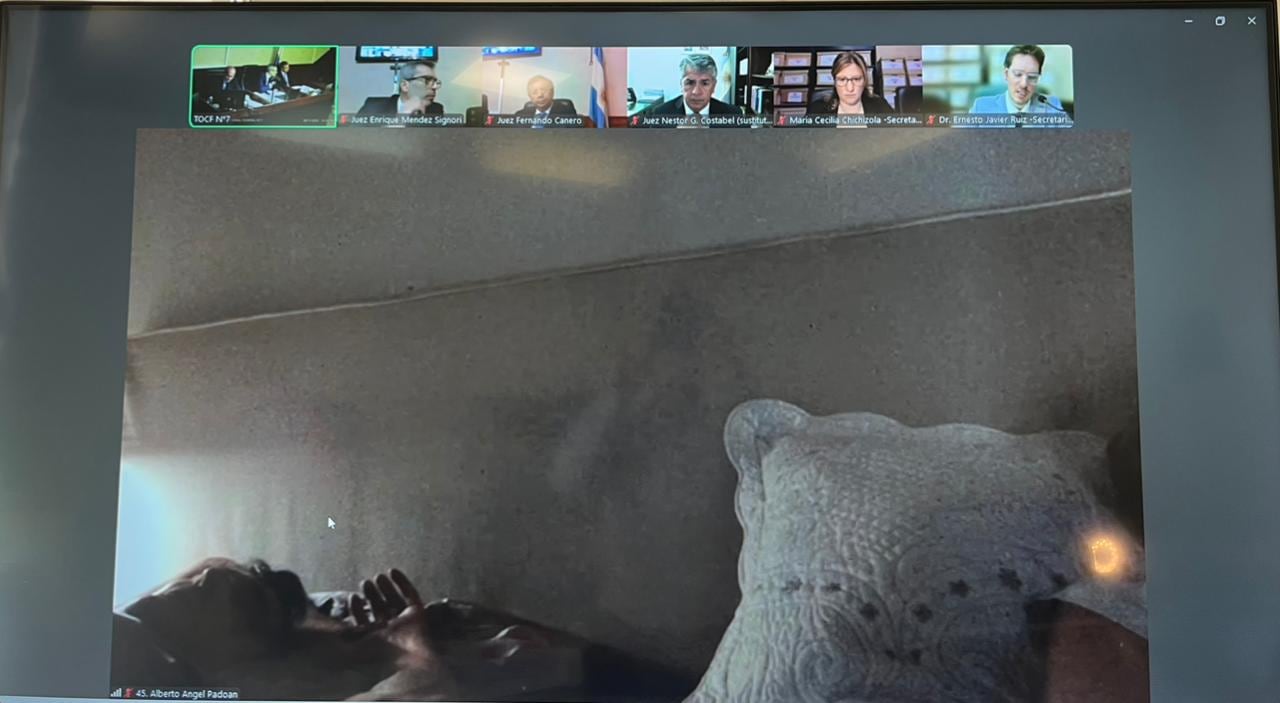 El empresario Padoán siguió la primera audiencia del juicio de los cuadernos de las coimas desde su cama