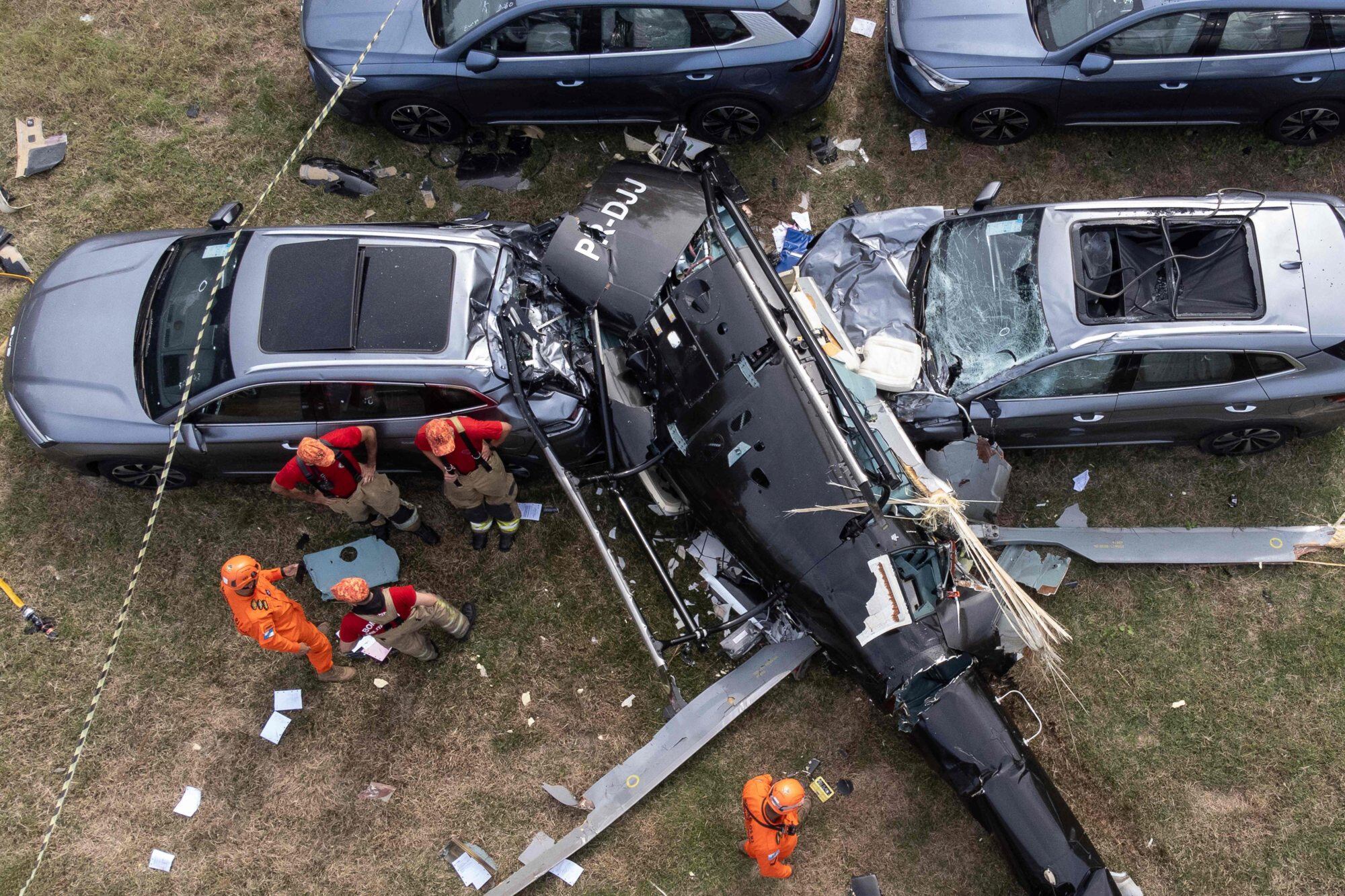 Brasil inició una investigación para saber si los helicópteros que se estrellaron transportaban pasajeros de forma ilegal