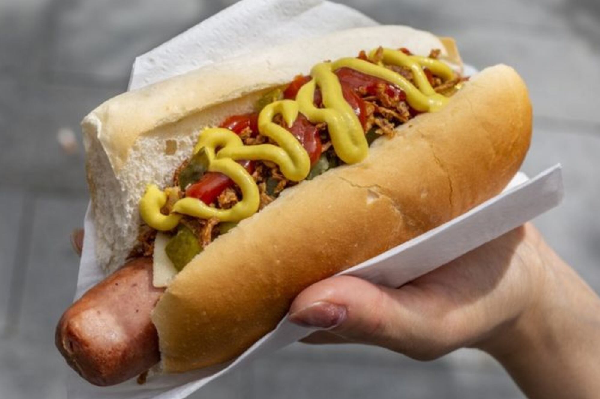 El marido de María fue el encargado de la cocina y sus hot dogs fueron un éxito