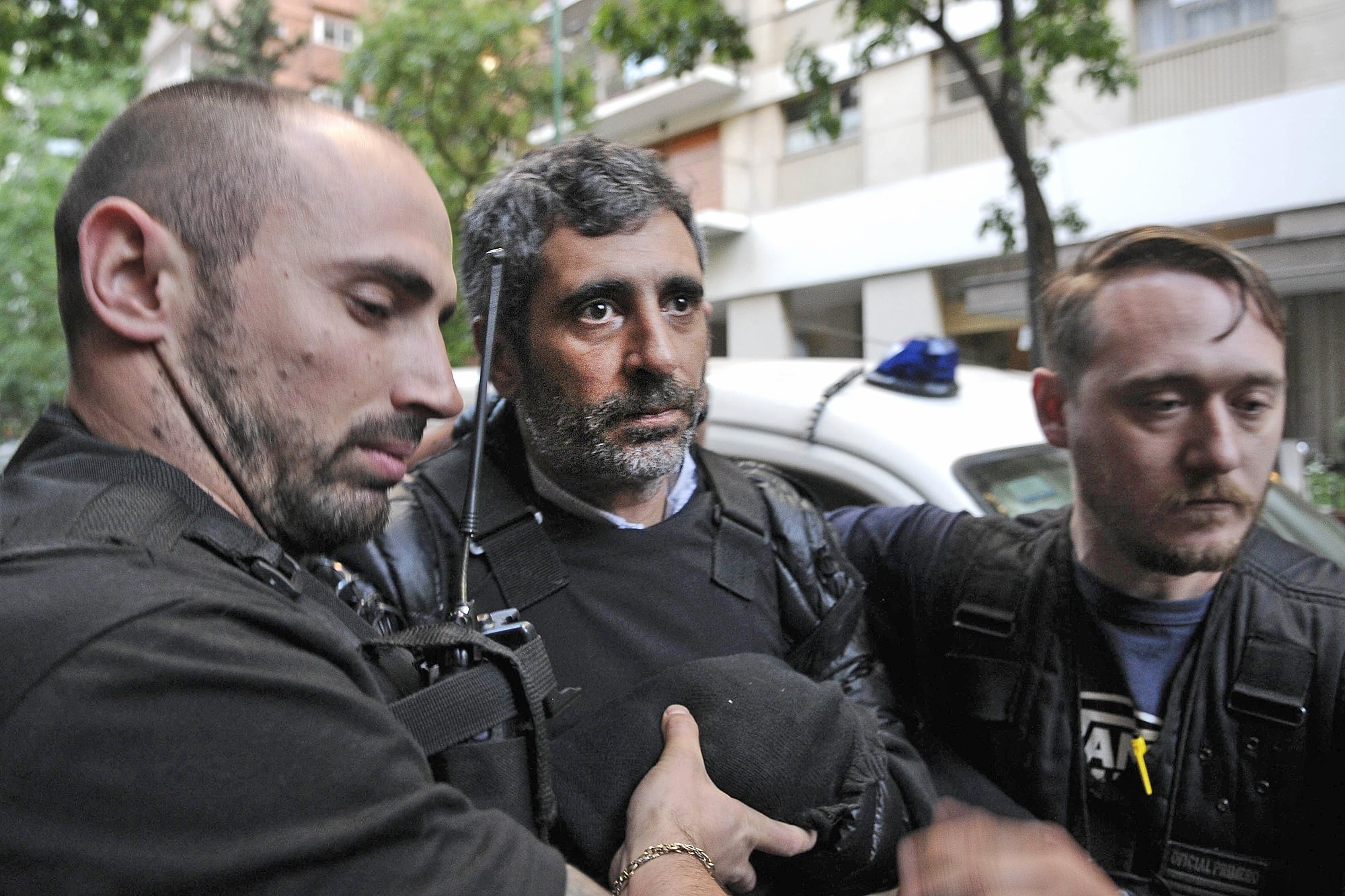 Roberto Baratta, en uno de las varias detenciones que tuvo