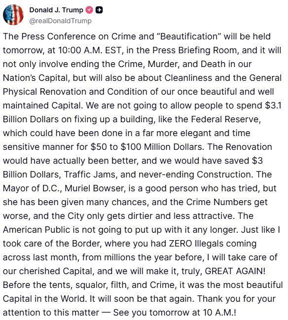 En Truth Social, Trump afirmó que le dio