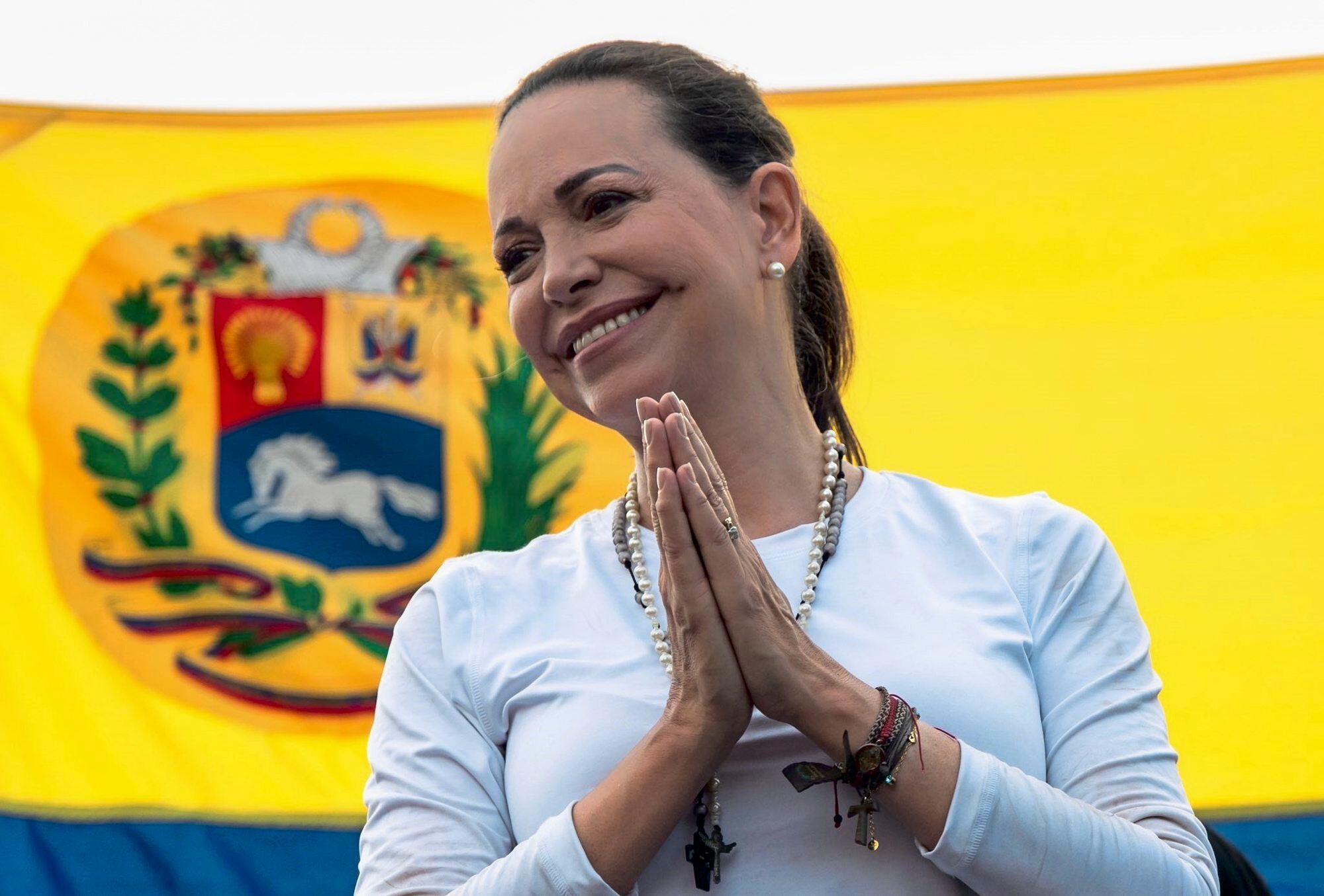 La líder opositora venezolana María Corina Machado