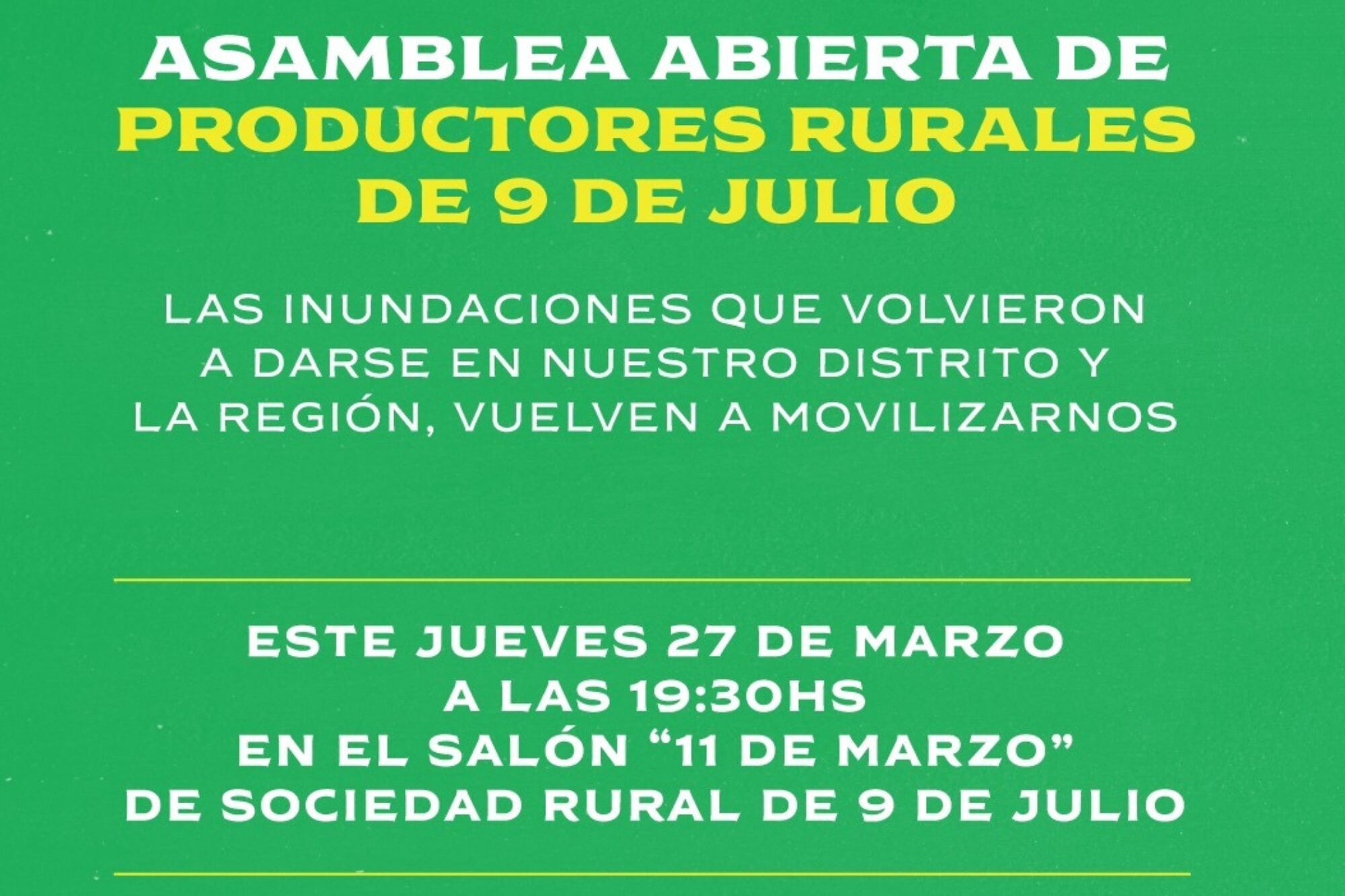 La convocatoria de los productores