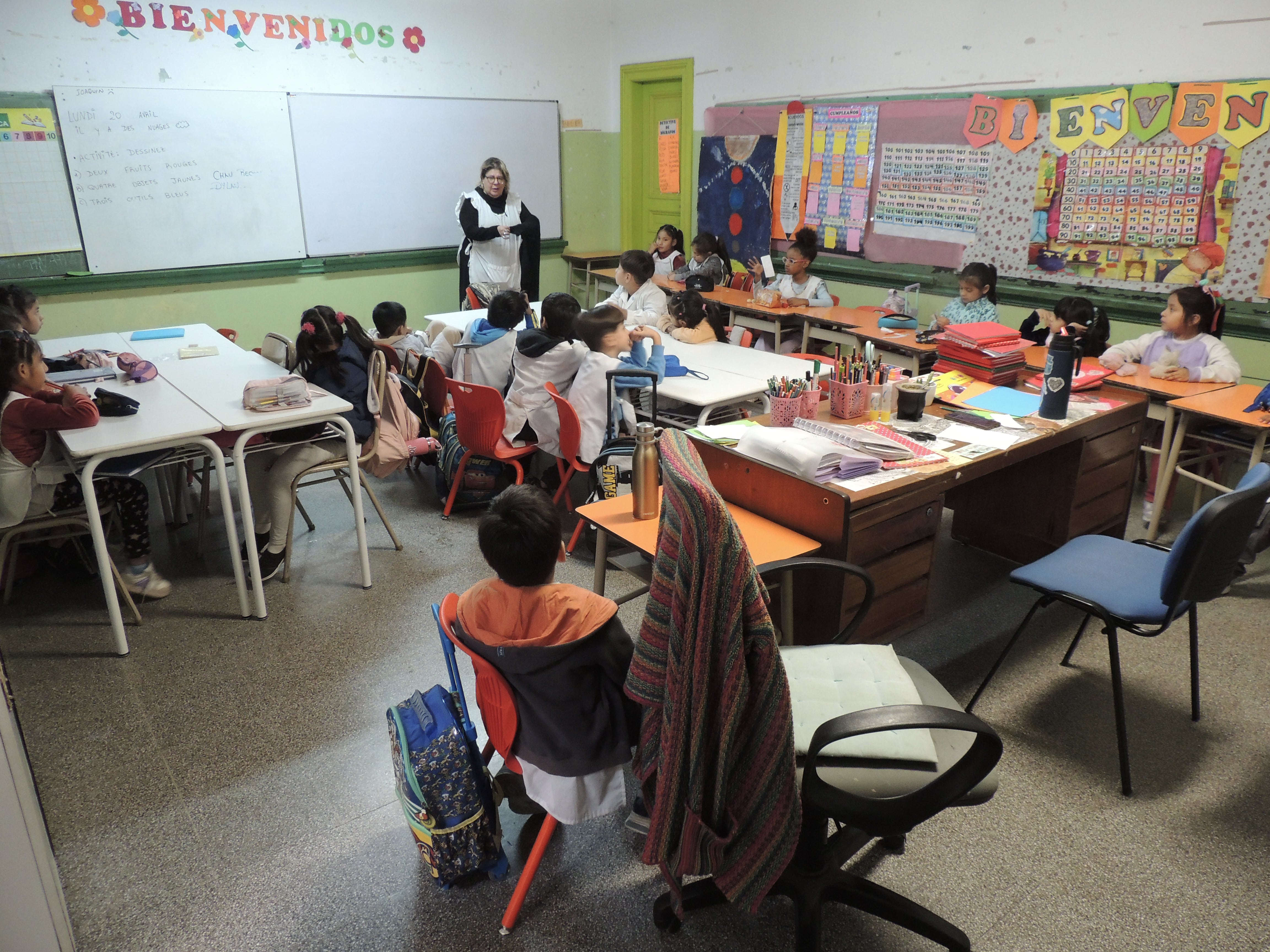 Una de las aulas en clase de francés