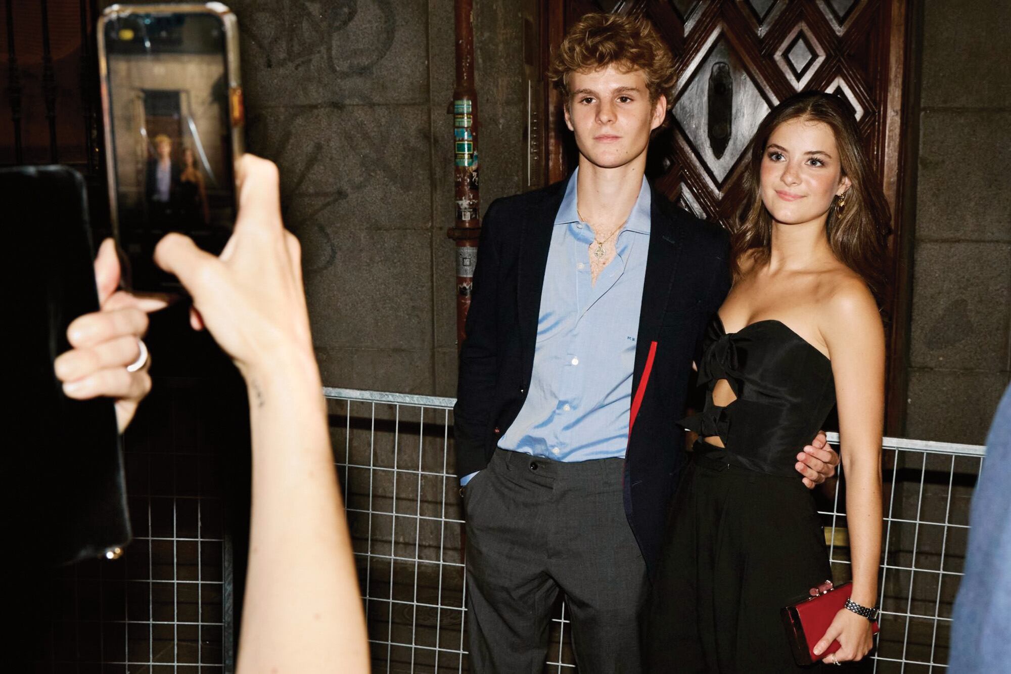 Dos de los nietos de Carolina Herrera, Miguel y Olimpia Báez Herrera