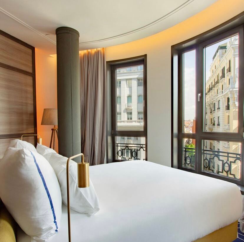 Las habitaciones varían en precio pero, en general, tienen una increíble vista de Madrid