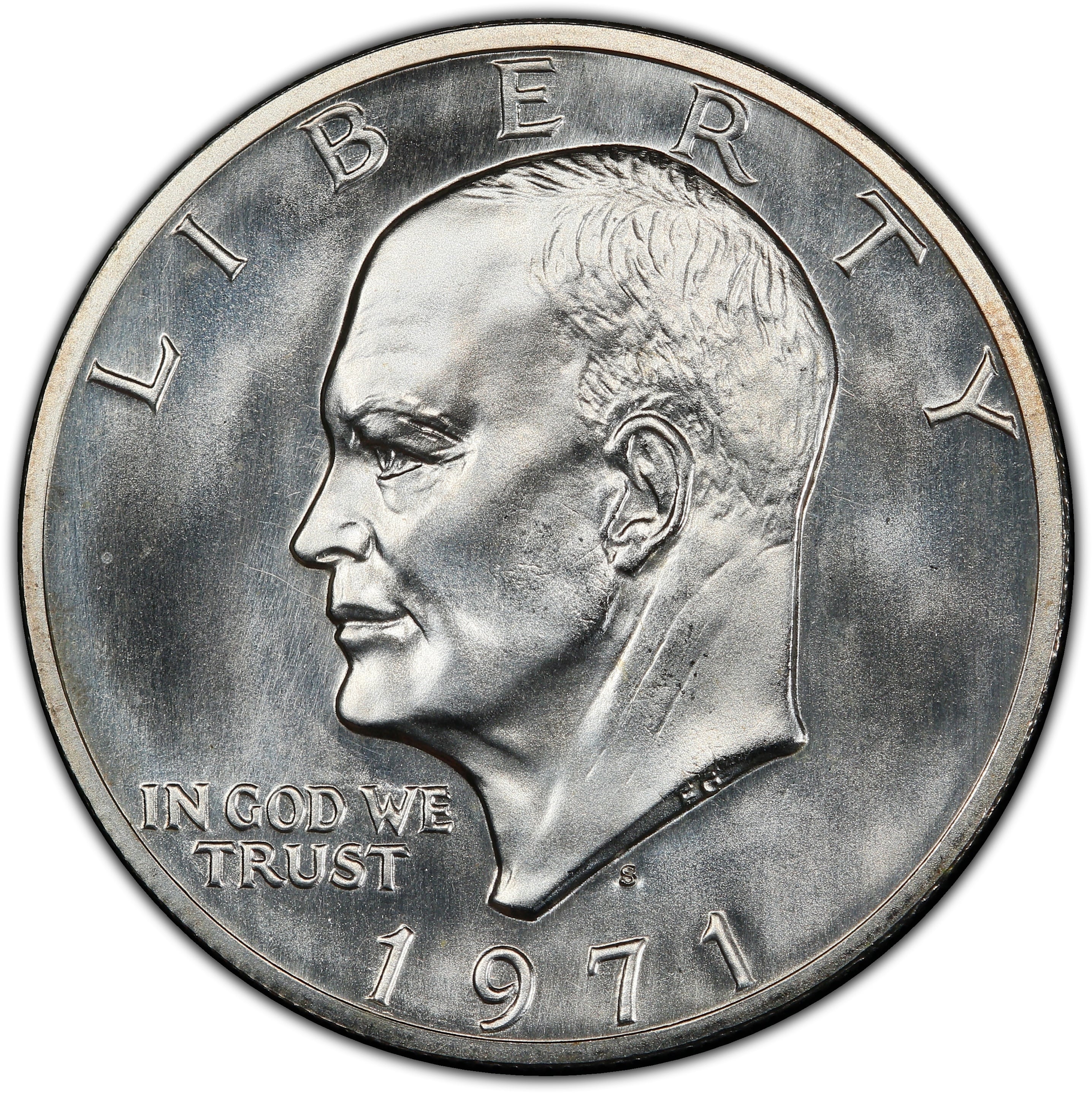 La ceca de la moneda se puede observar en el anverso debajo del busto del expresidente de EE.UU.