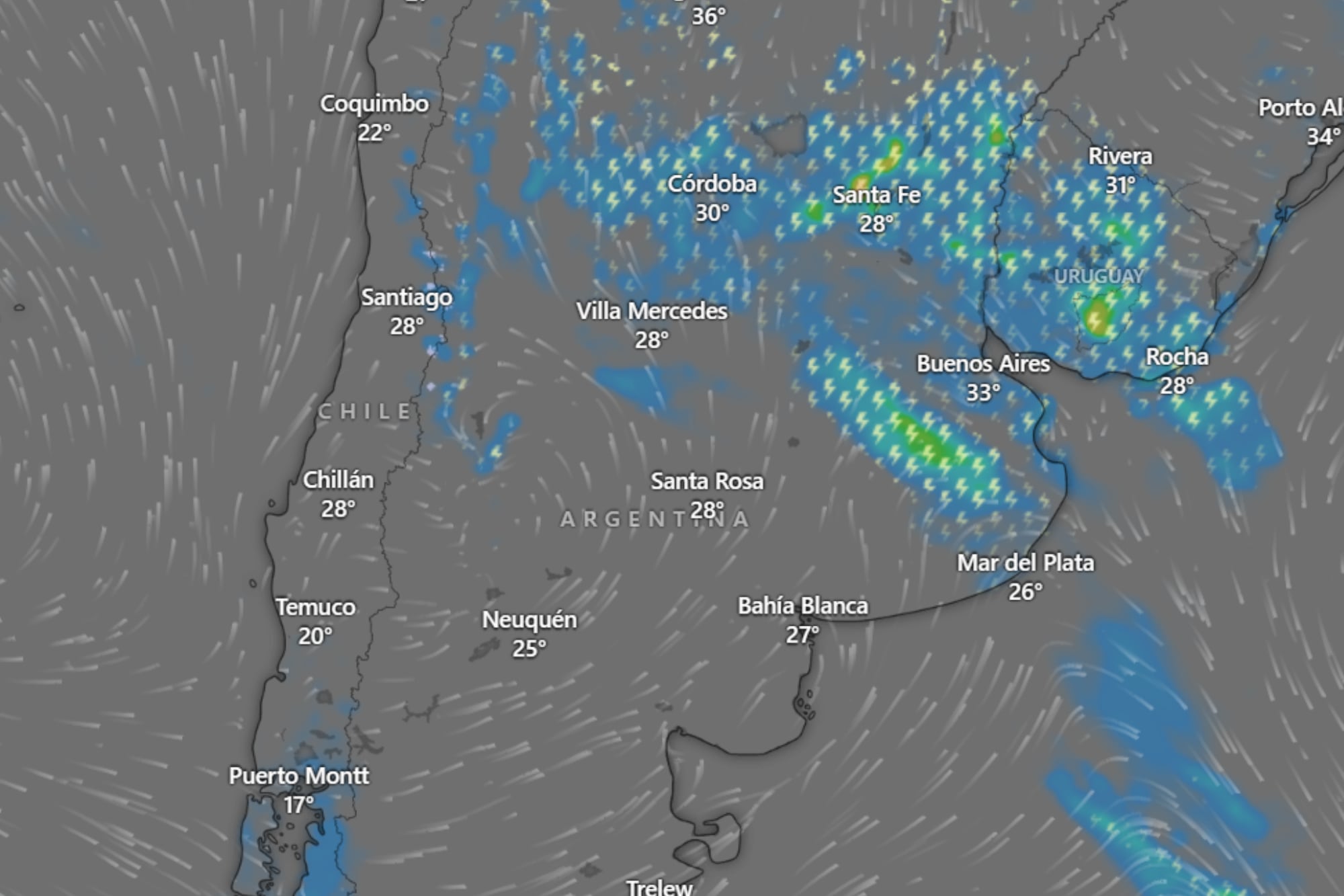 A qué hora llueve hoy