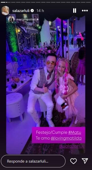 Marcelo Polino junto a Matilda Salazar