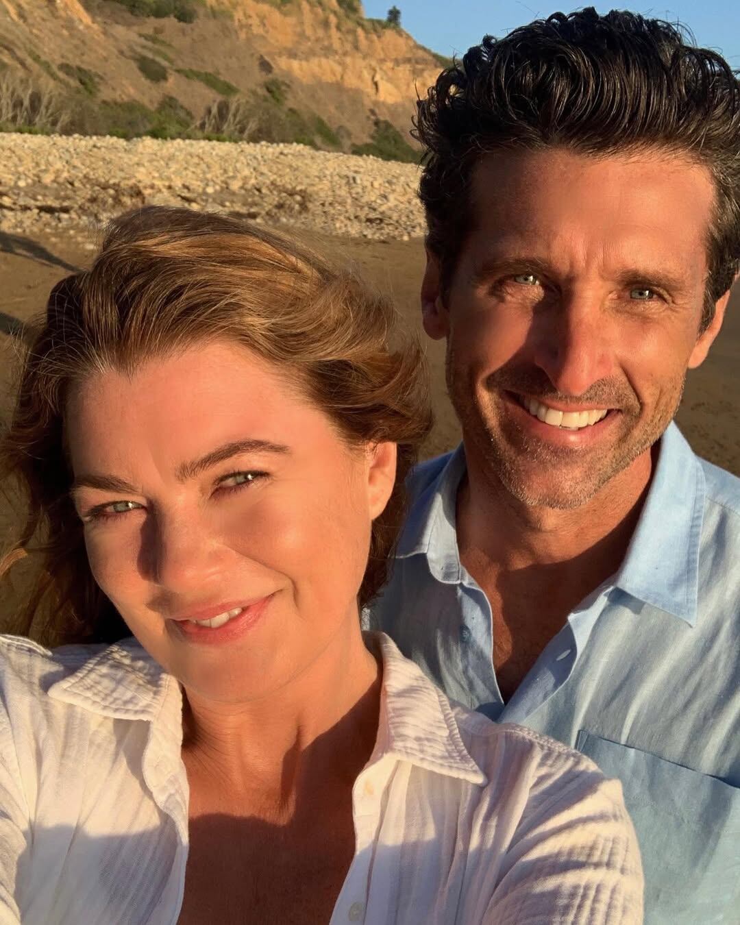 Patrick Dempsey hizo una participación especial como Derek Shepherd en la temporada 17 de Grey's Anatomy (Foto: Instagram @ellenpompeo)