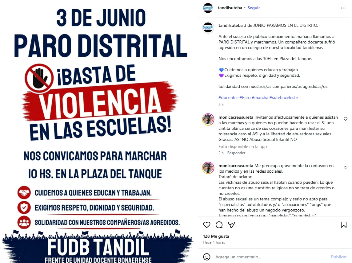 La convocatoria de Tandil SUTEBA