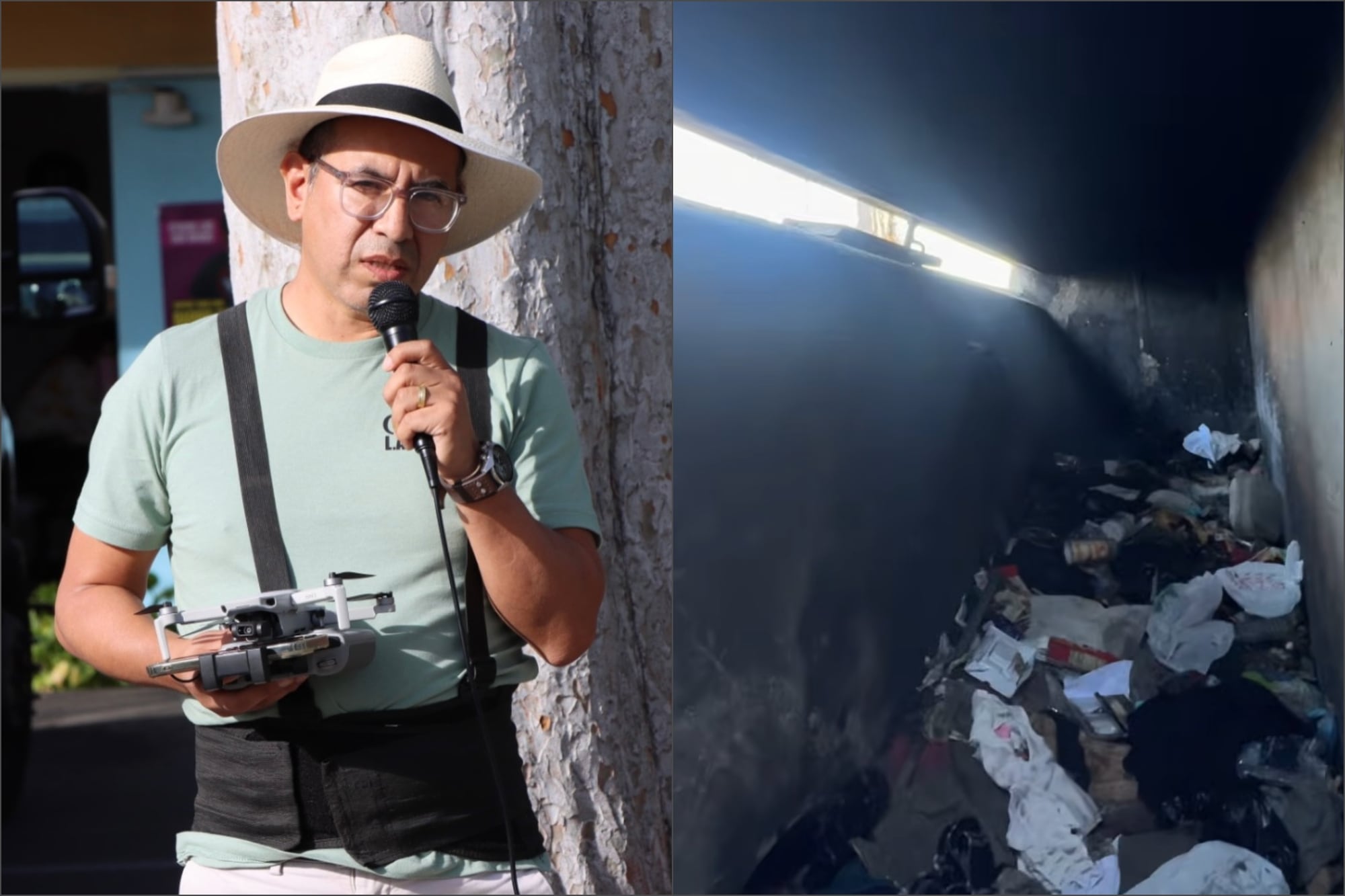 Es latino, limpiaba un puente en Los Ángeles y halló una pareja que vivía dentro de la estructura: “Es inaceptable”