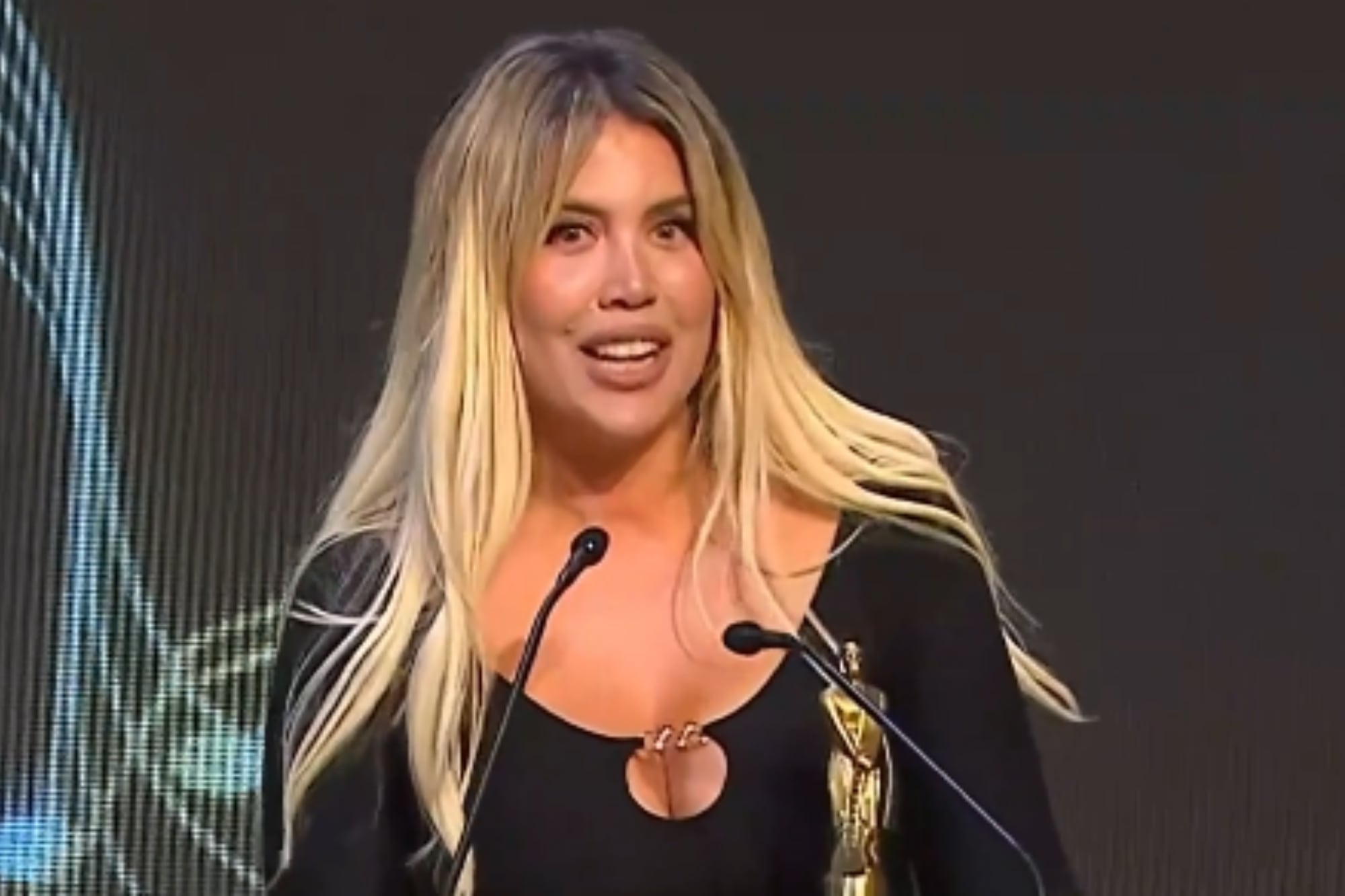 El discurso de Wanda Nara al recibir un Martín Fierro de la Música: “Hice feliz a mucha gente”