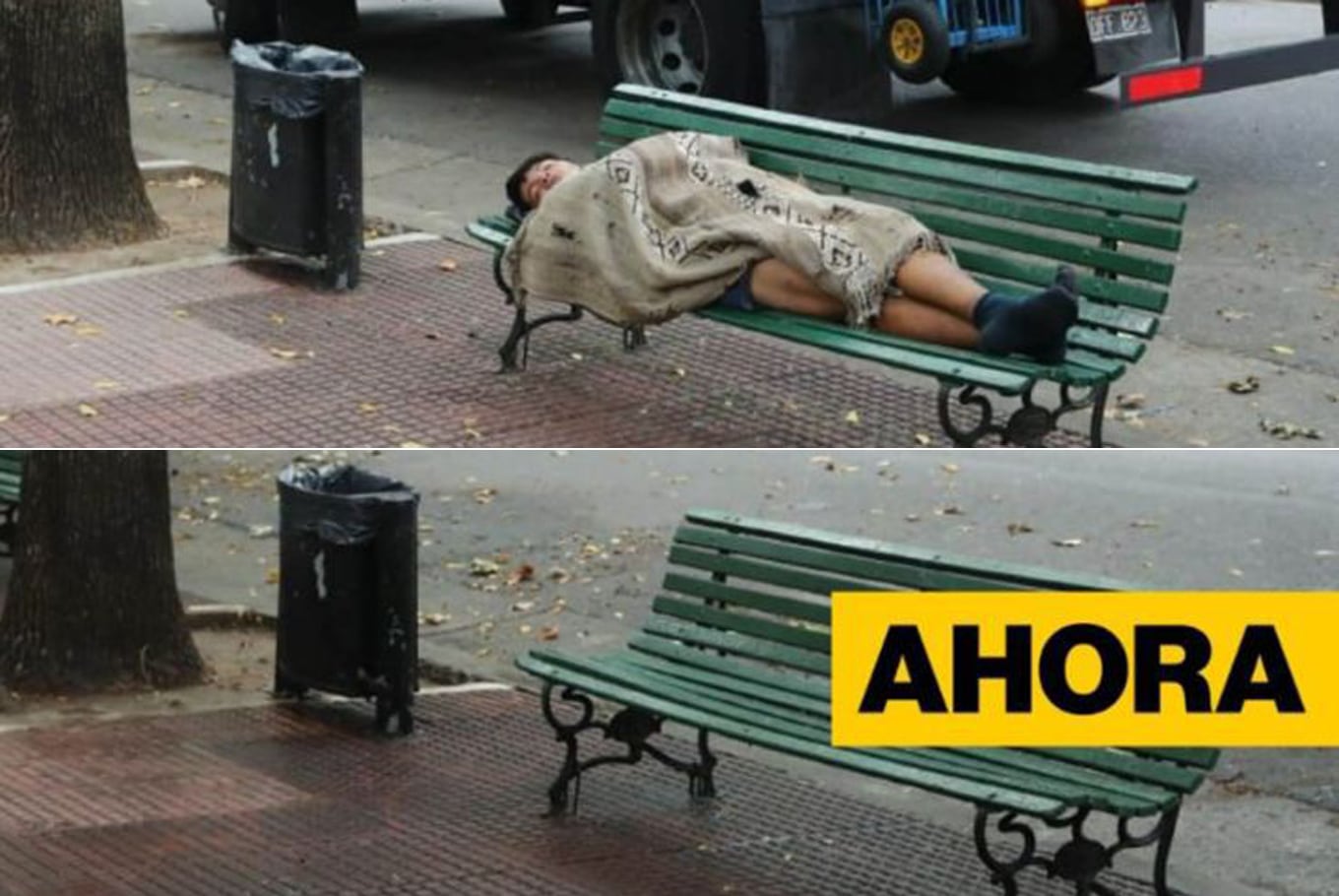 Jorge Macri publicó fotos de un desalojo de personas en situación de calle, se desató una polémica y las borró