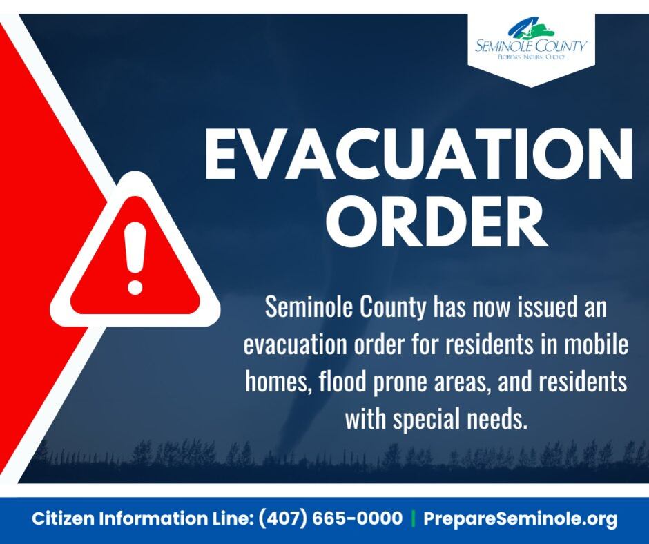 Orden de evacuación en Semiole, muy cerca de Orlando.