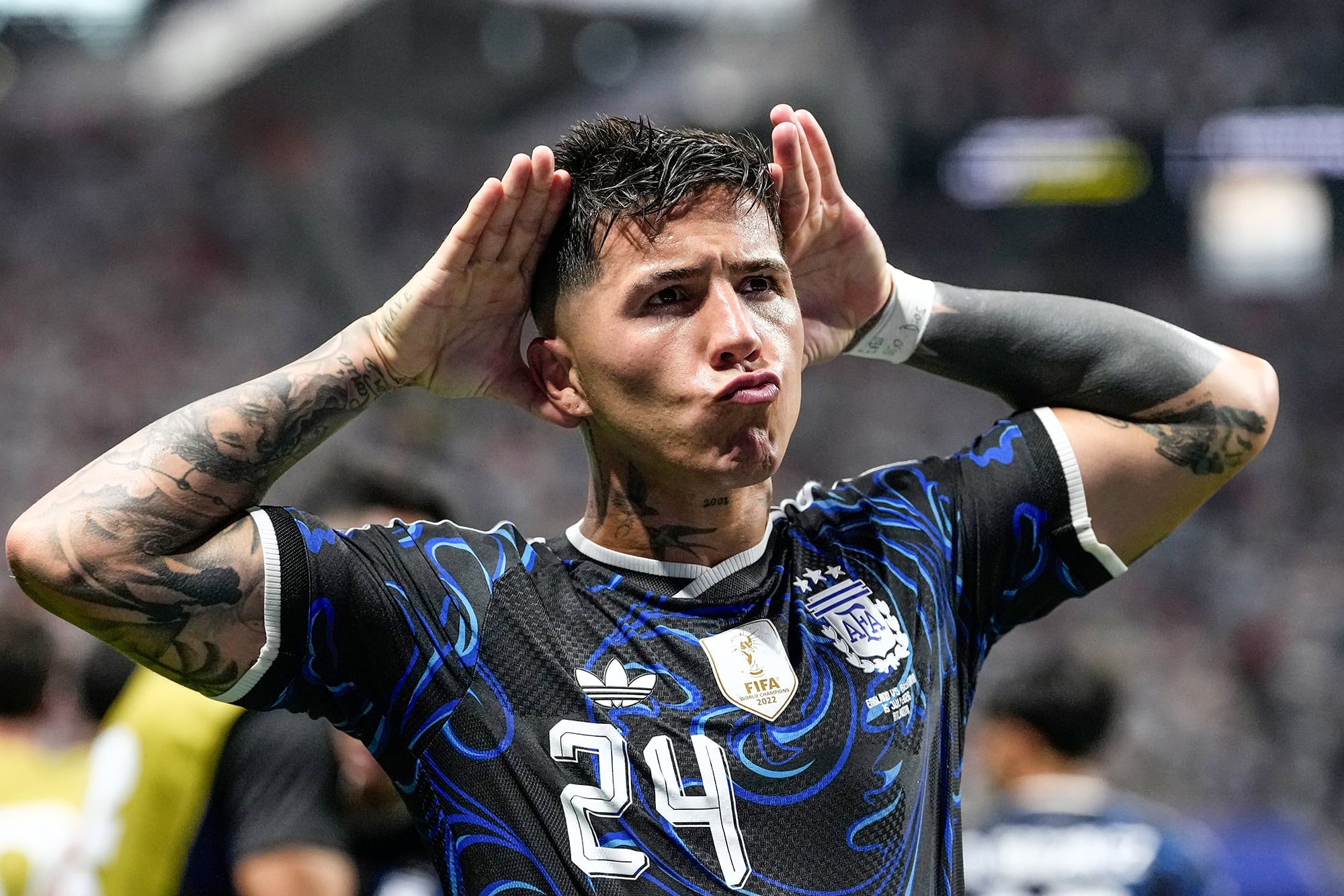 Enzo Fernández anotó el primer gol de la selección argentina ante Inglaterra en semifinales