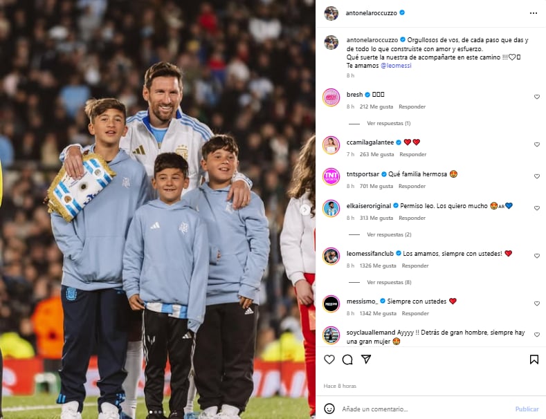 El emotivo posteo de Anto Roccuzzo para Leo Messi (Foto: Instagram @antonelaroccuzzo / @chinasanjuann)