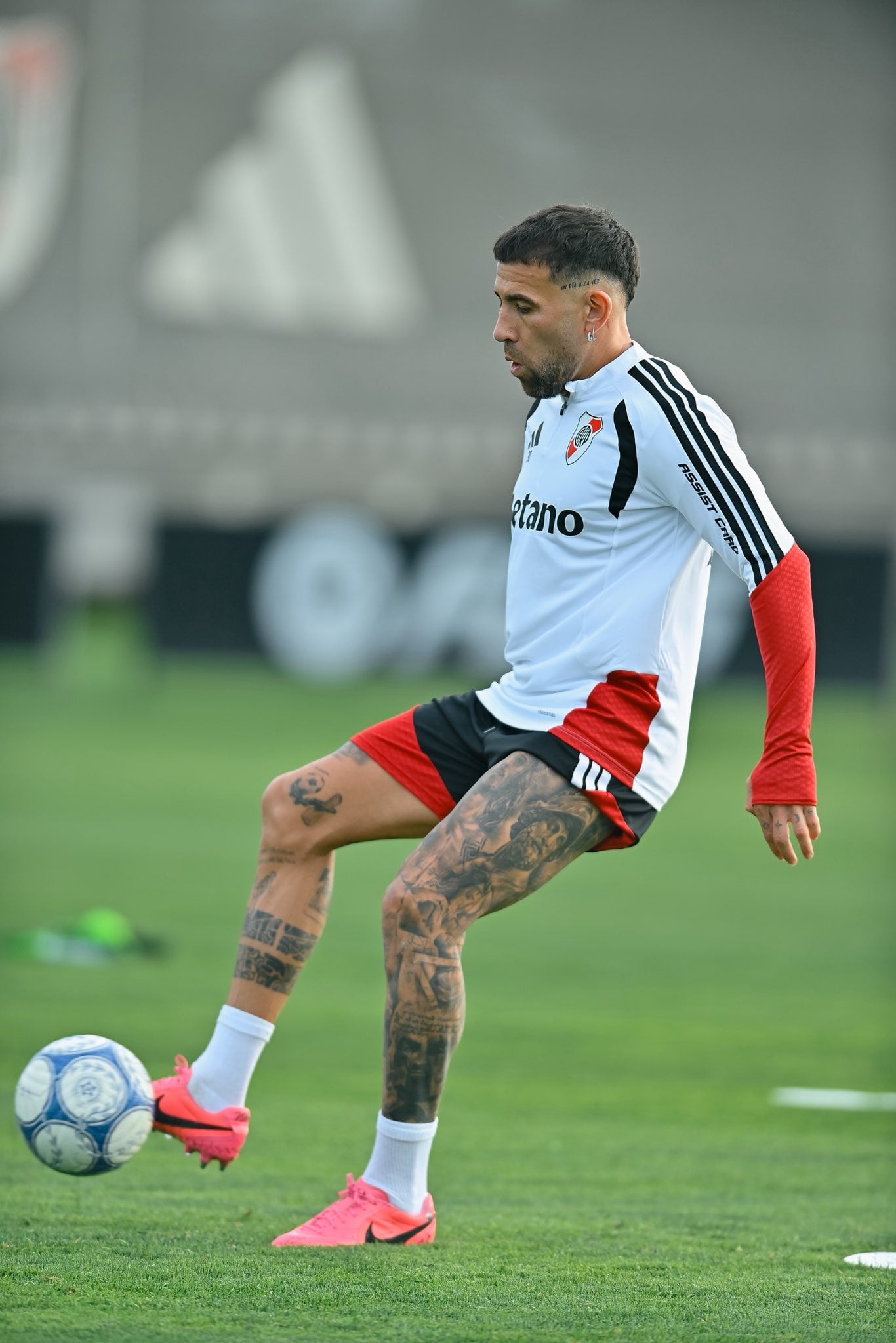 Nicolás Otamendi, en su primer entrenamiento con River