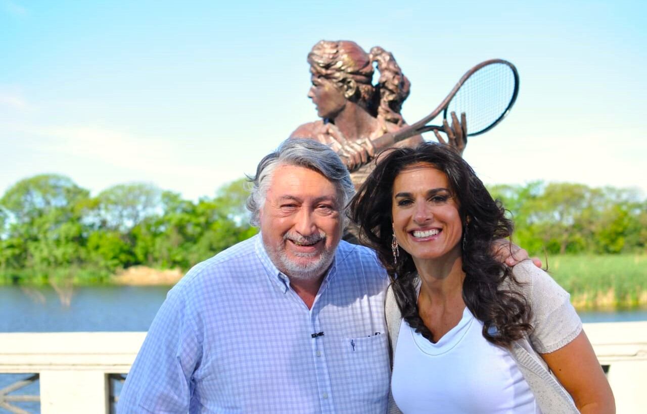 Guillermo Salatino con Gabriela Sabatini