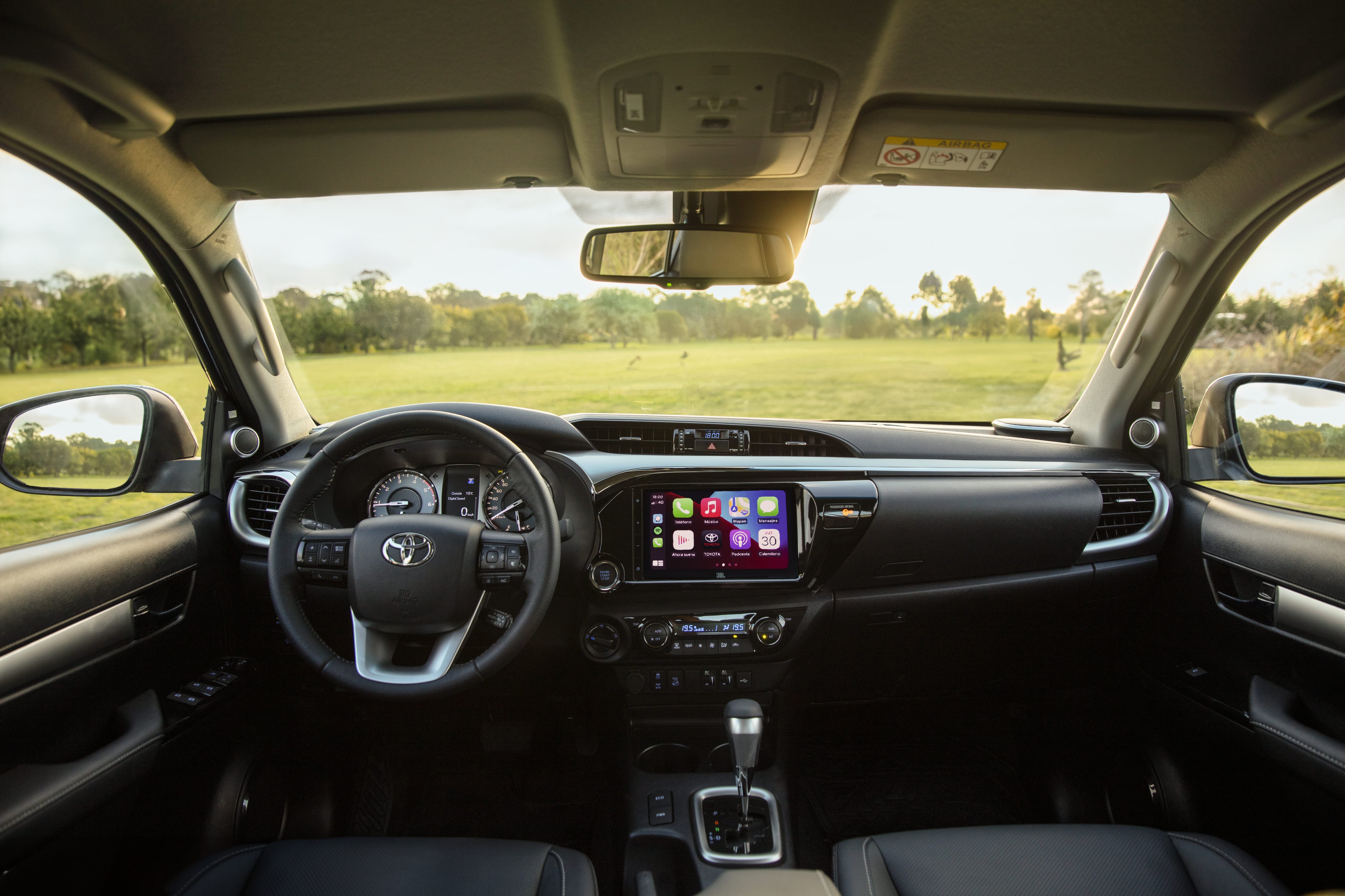 Interior de la Toyota Hilux