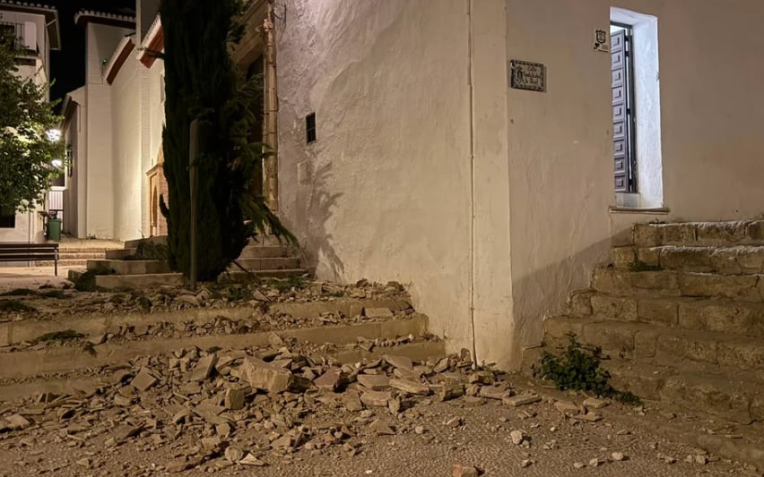 La mampostería de una casa venida a menos tras el sismo