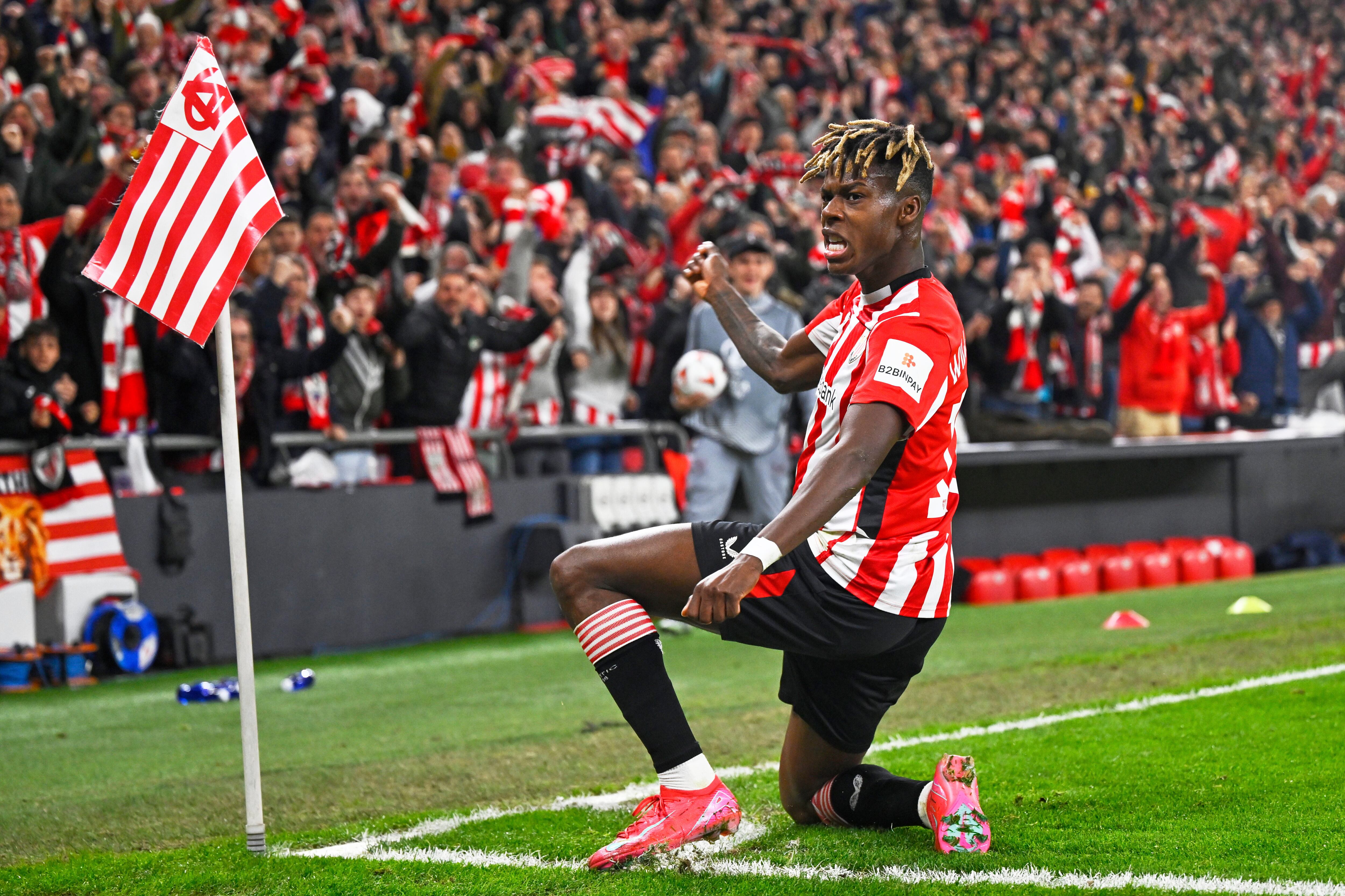 Nico Williams, figura de Athletic Bilbao, está en duda para visitar a Borussia Dortmund