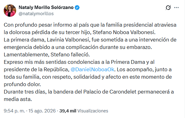 El tuit de Morillo