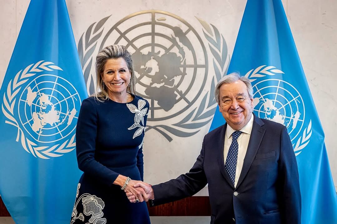 El martes la reina Máxima se reunió en Nueva York con el Secretario General de las Naciones Unidas, António Guterres (Foto: Instagram @patrickvkatwijk)