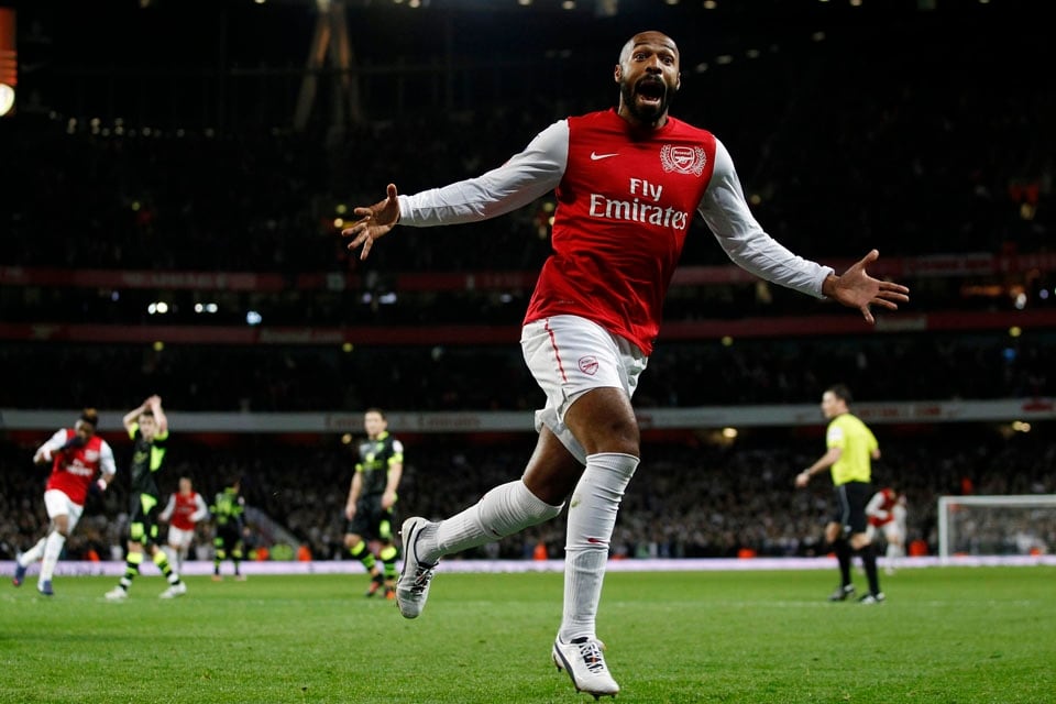 Henry en su etapa como estrella de Arsenal