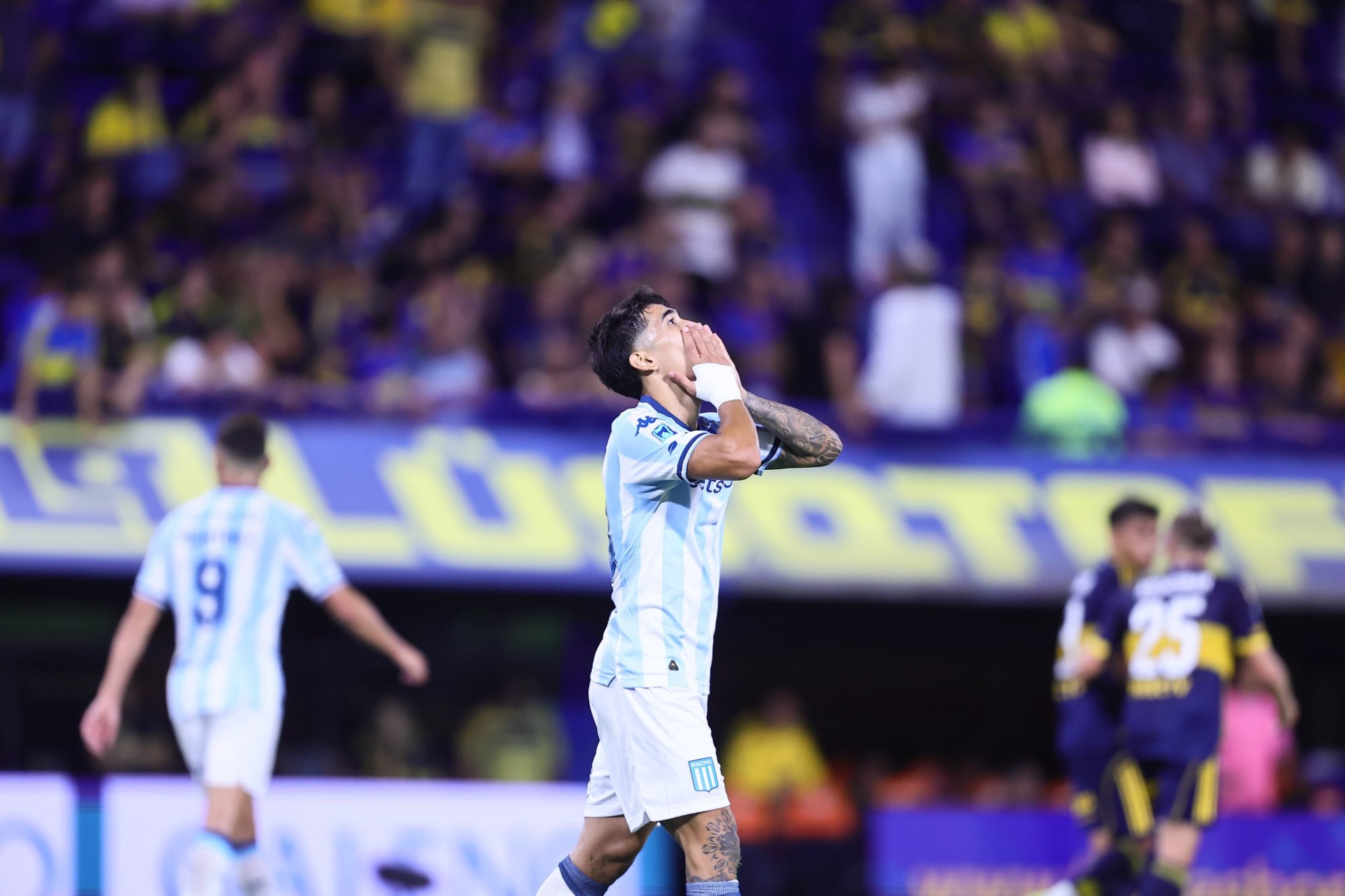 Santiago Solari tuvo una chance muy clara en el clásico ante Boca, pero no pudo convertir