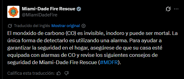 La advertencia en redes sociales de las autoridades de Miami-Dade