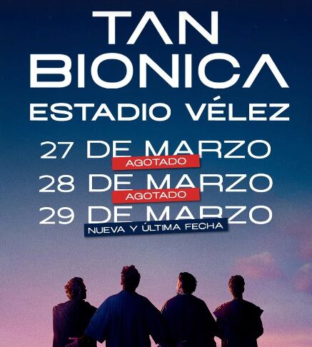 La banda agotó rápidamente las primeras dos fechas (Foto: @tanbionica)