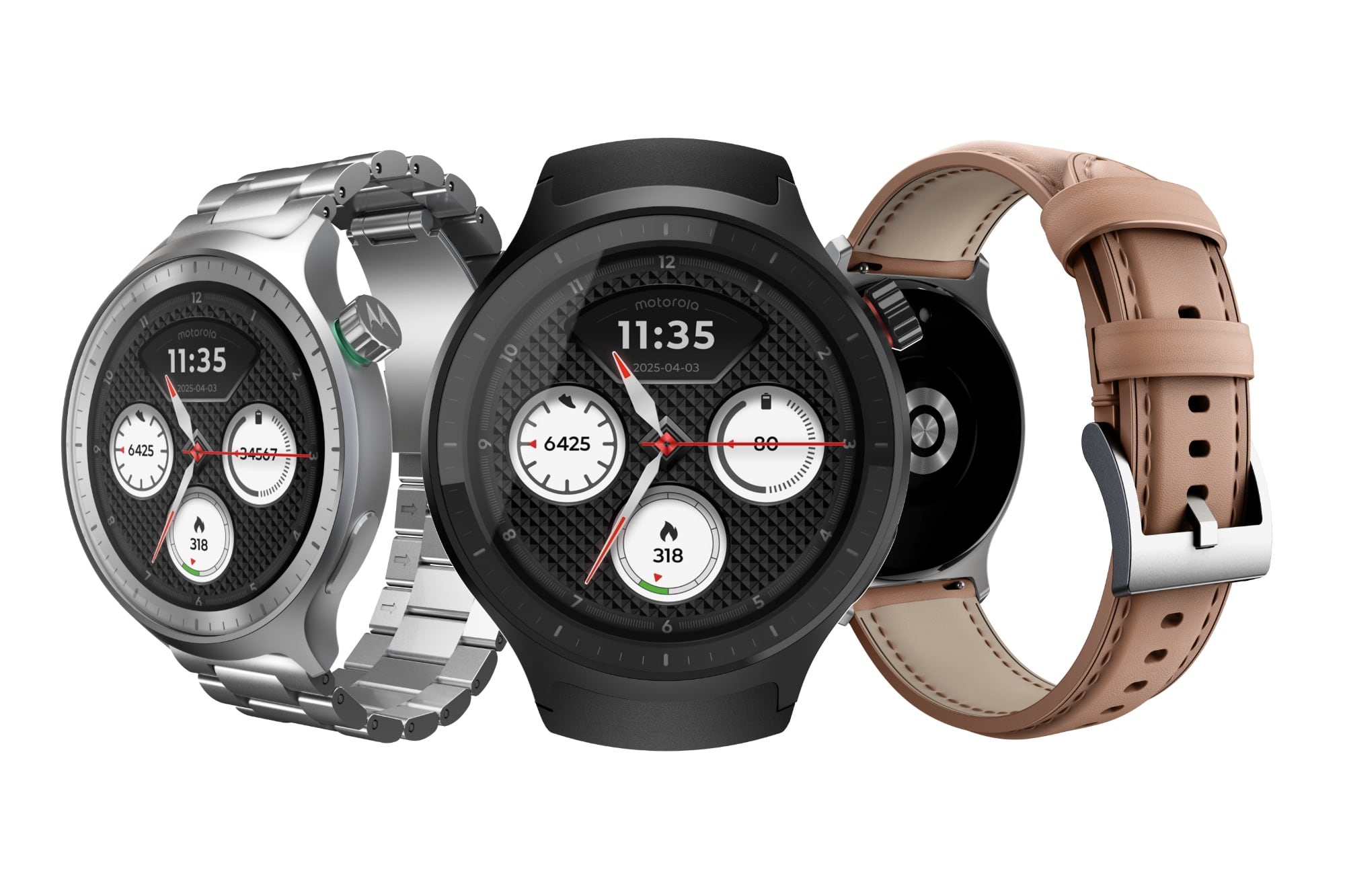 Las variantes de diseño del Moto Watch que Motorola creó junto a Polar