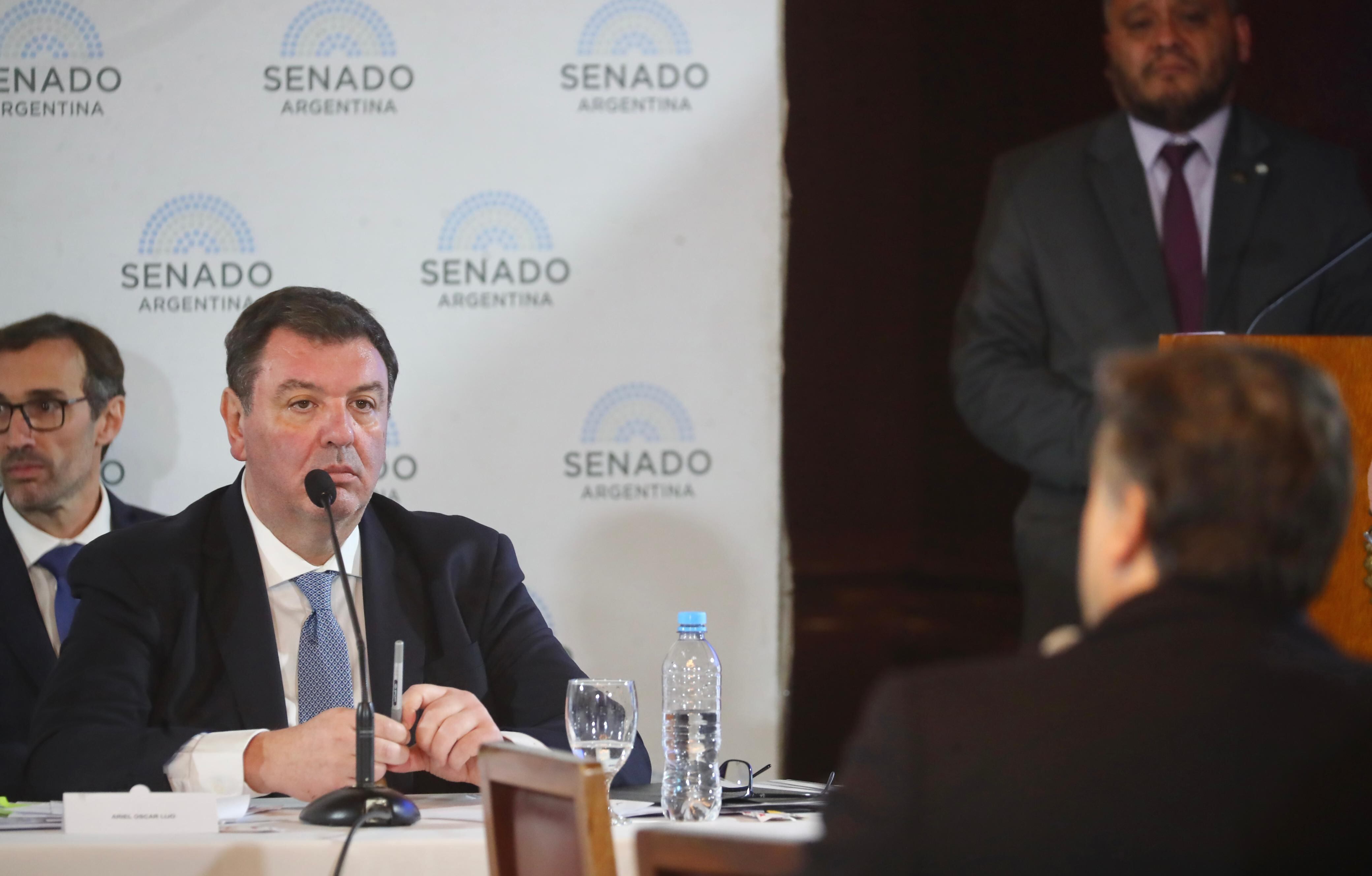 El juez Ariel Lijo cuando fue al Senado a defender su pliego