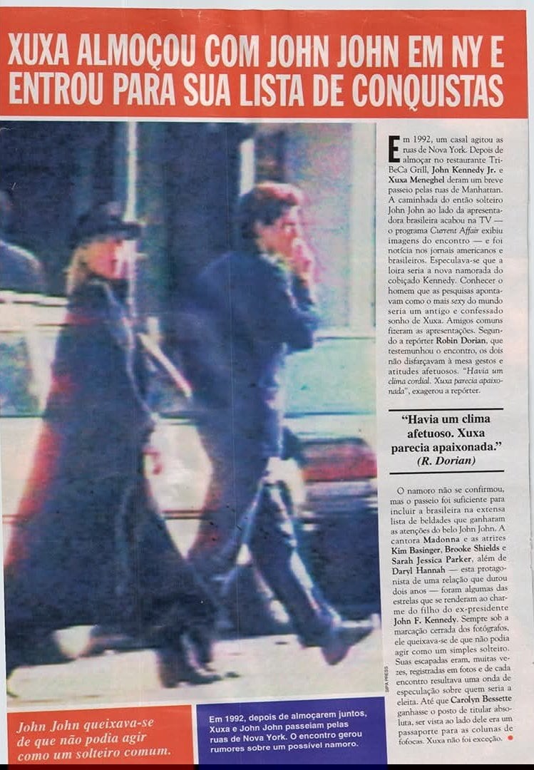 Xuxa y John-John, retratados por los paparazzi, en las calles de Nueva York