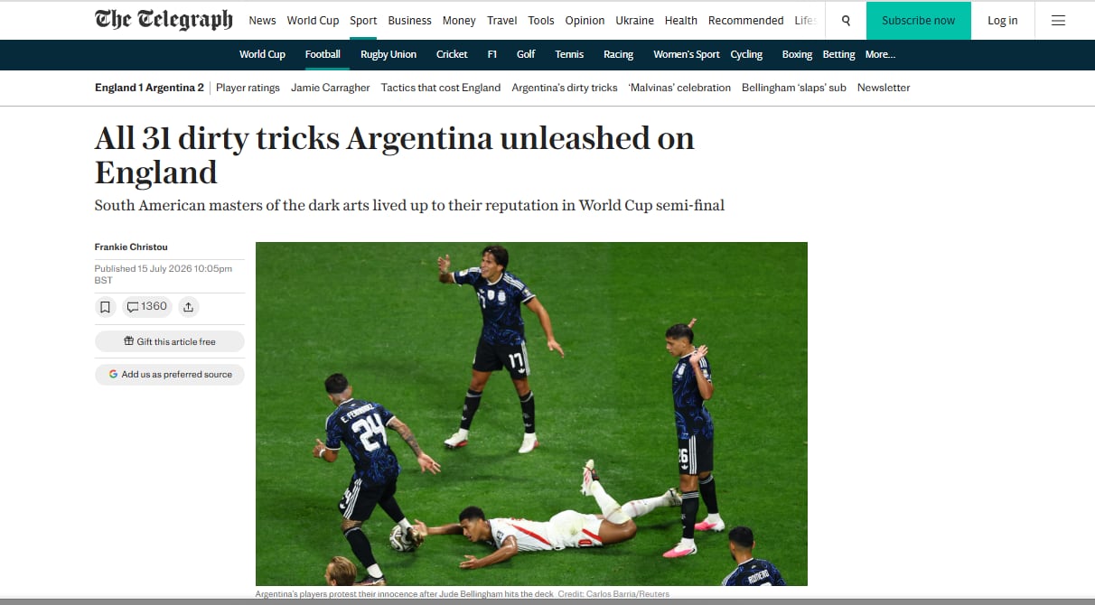 El artículo del diario británico