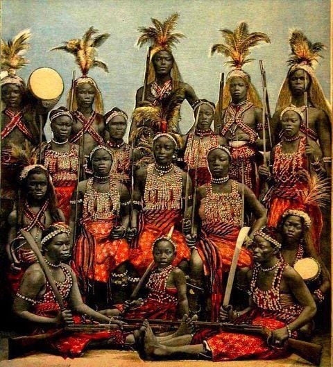 Las guerreras de Dahomey exhibidas en Europa, 1897