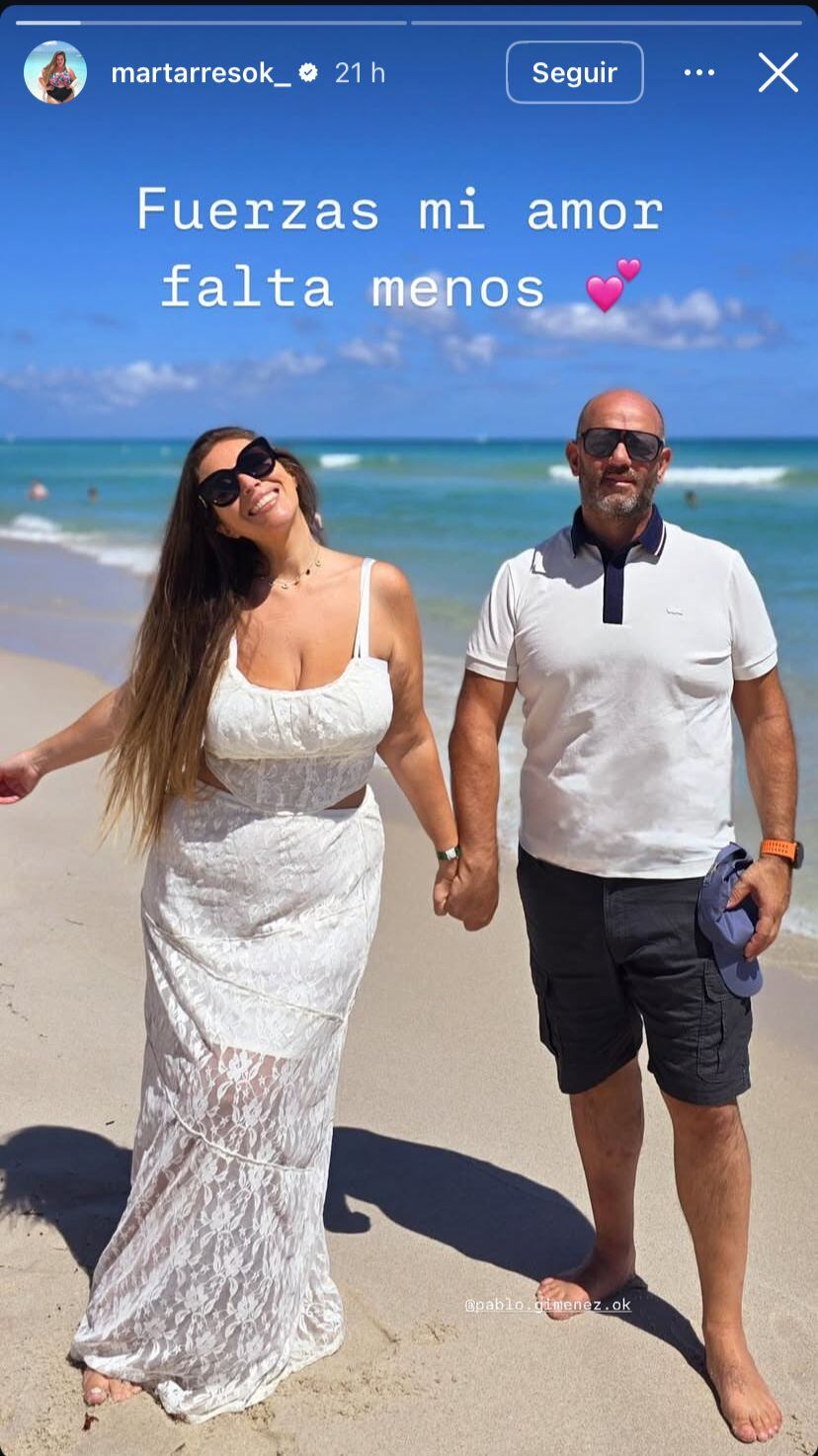 Las emotivas palabras de Mar Tarrés para su novio en medio de la internación (Captura: Instagram @martarresok)