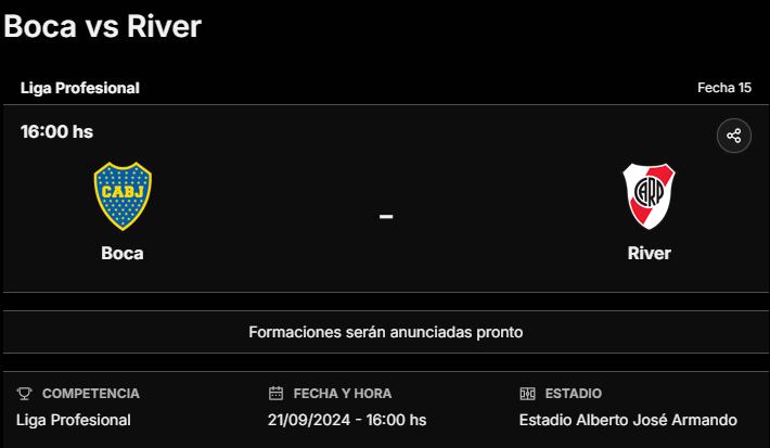 La previa del clásico entre Boca y River, por la Liga Profesional 2024