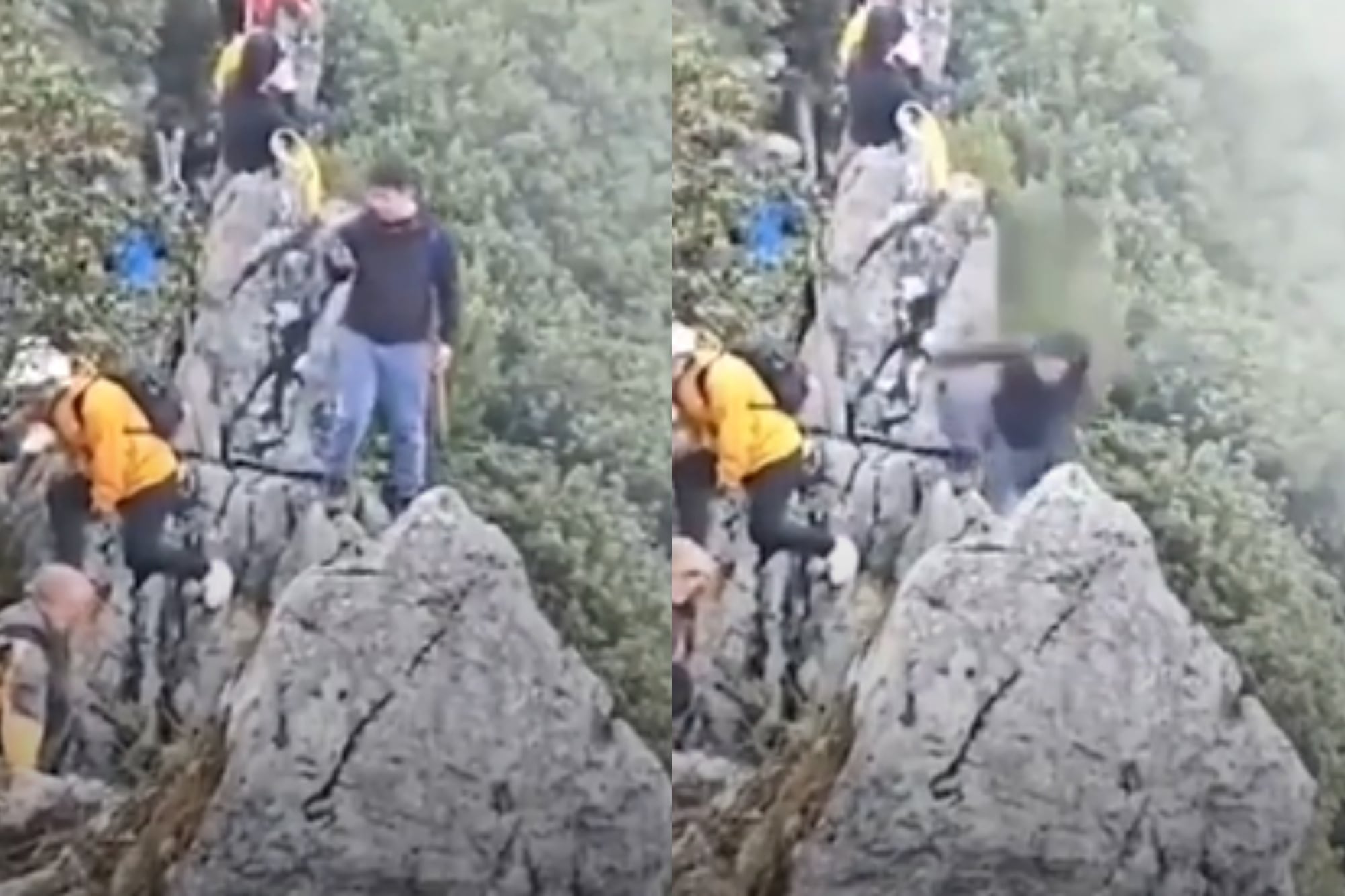 Imágenes sensibles: el video del terrible momento en que un turista cayó al vacío al intentar sacarse una selfie