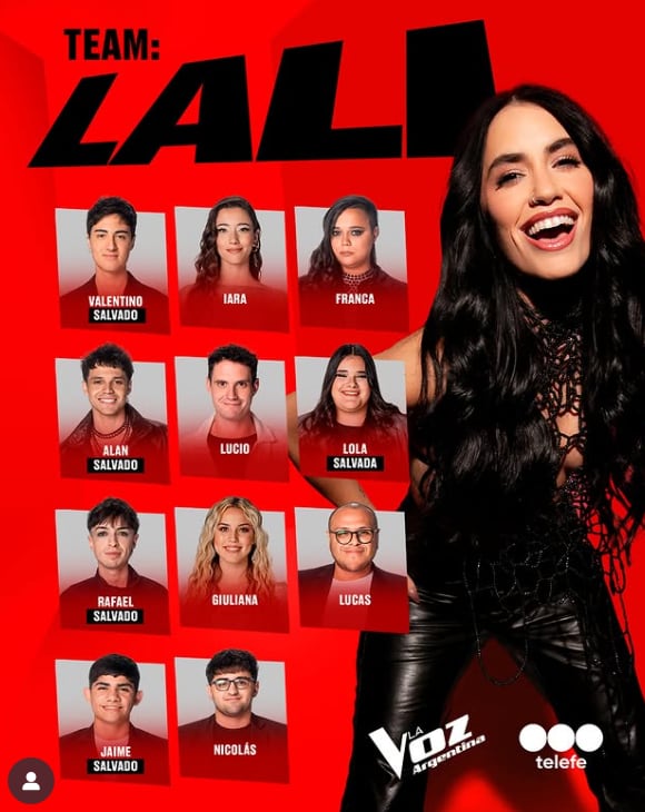 Así quedó el equipo de Lali Espósito