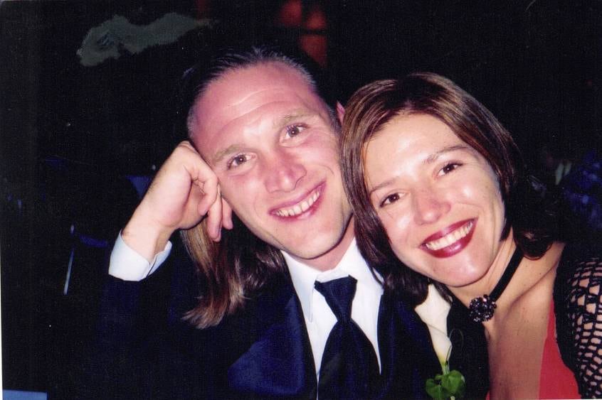 Jeff y Verónica tiempo atrás, en sus primeros años de novios.