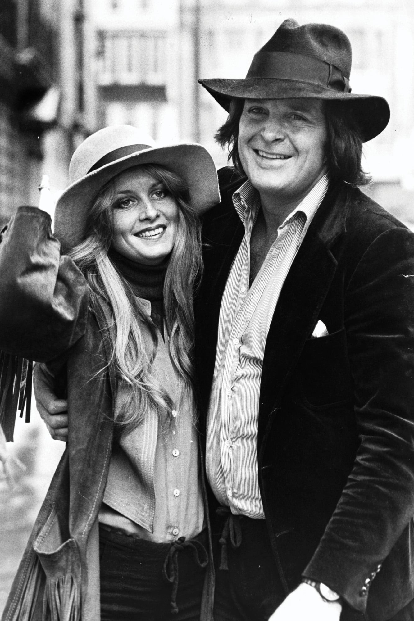 Con su primer marido y padre de su hija, el
actor Michael Whitney. Se separaron cuando Twiggy no pudo soportar la adicción de él al
alcohol