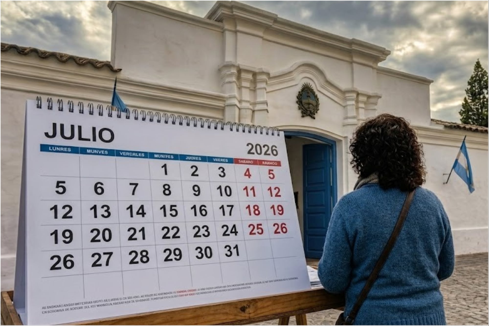 Confirmado en la Argentina: hay fin de semana largo de julio con feriado y un día no laborable puente, según la ley